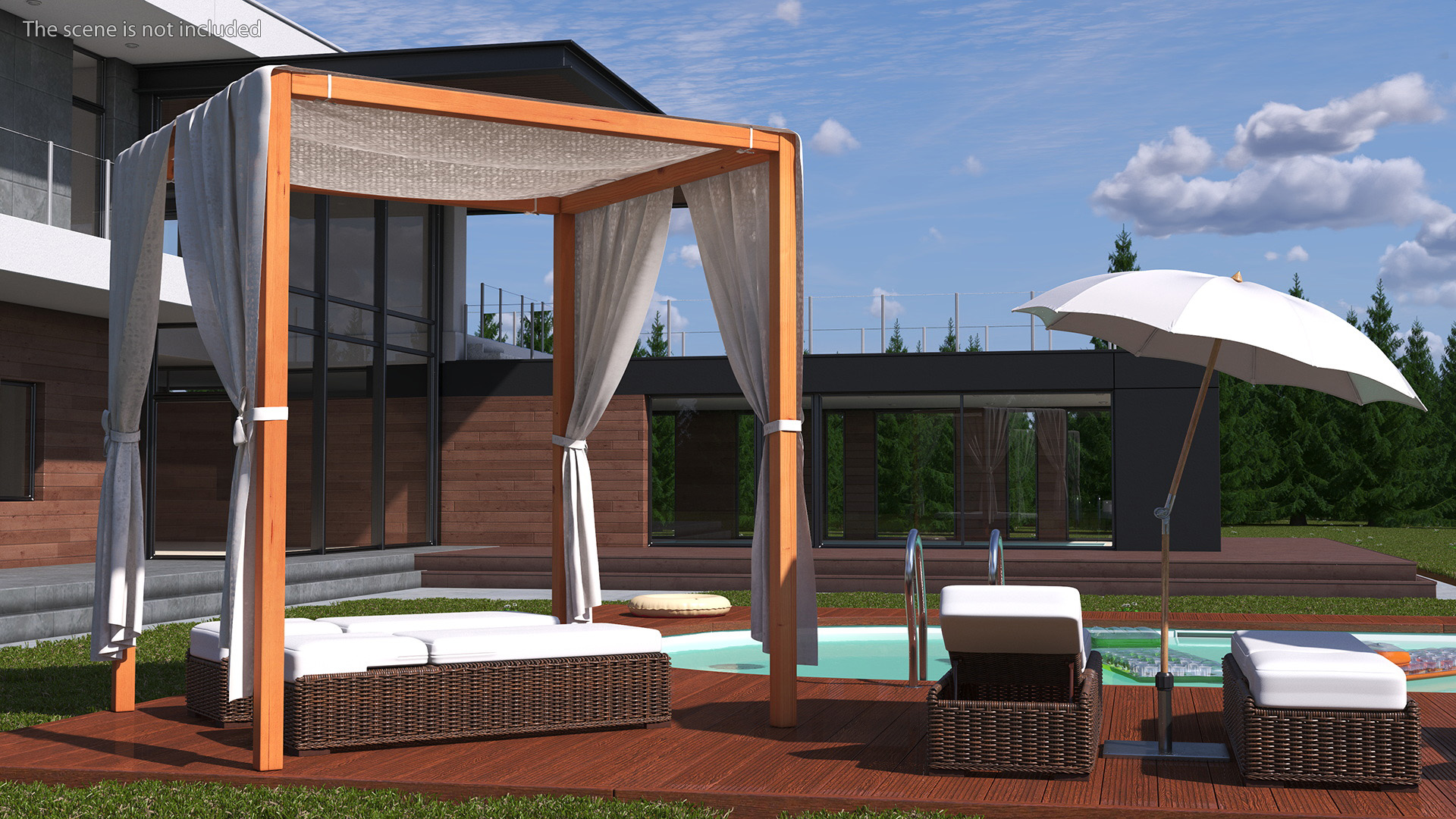 Comfortable Outdoor Pool 3D model