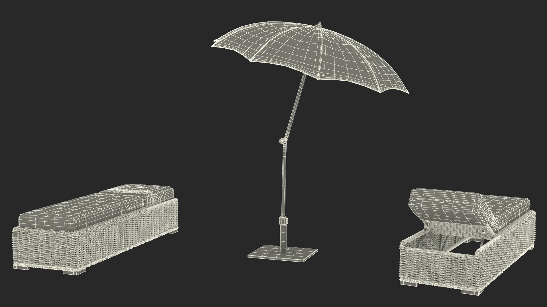 Comfortable Outdoor Pool 3D model