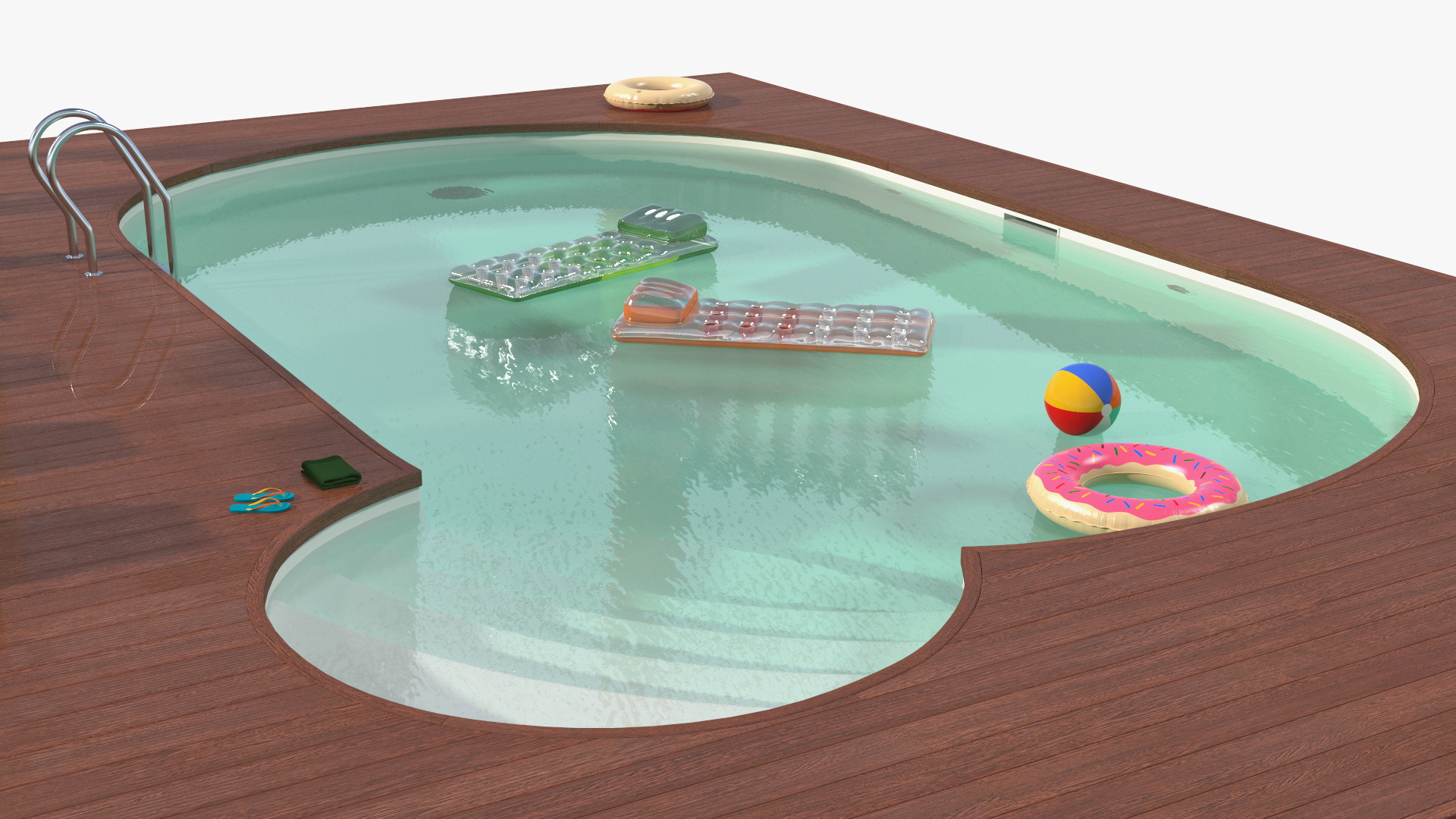 Comfortable Outdoor Pool 3D model