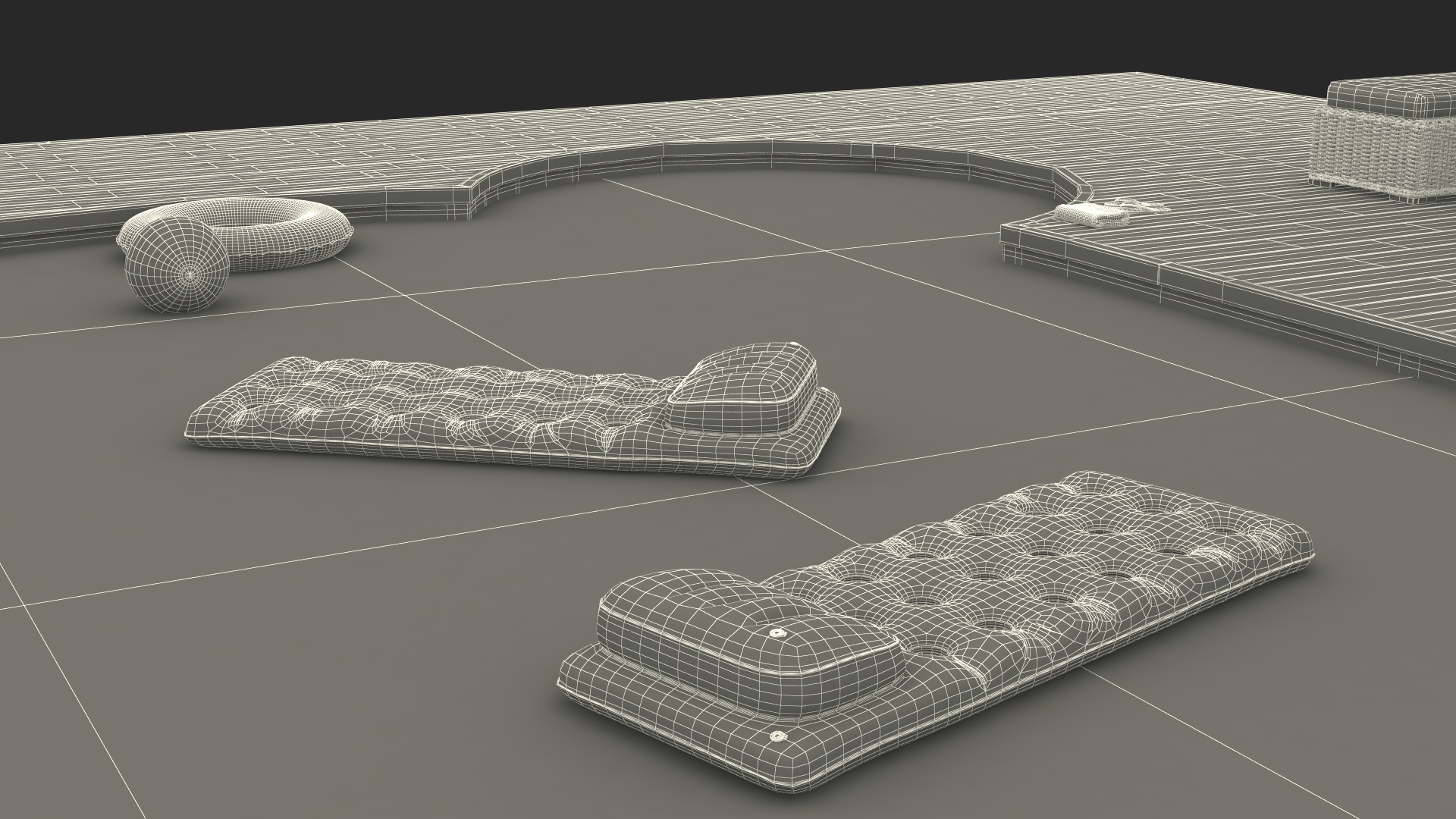 Comfortable Outdoor Pool 3D model