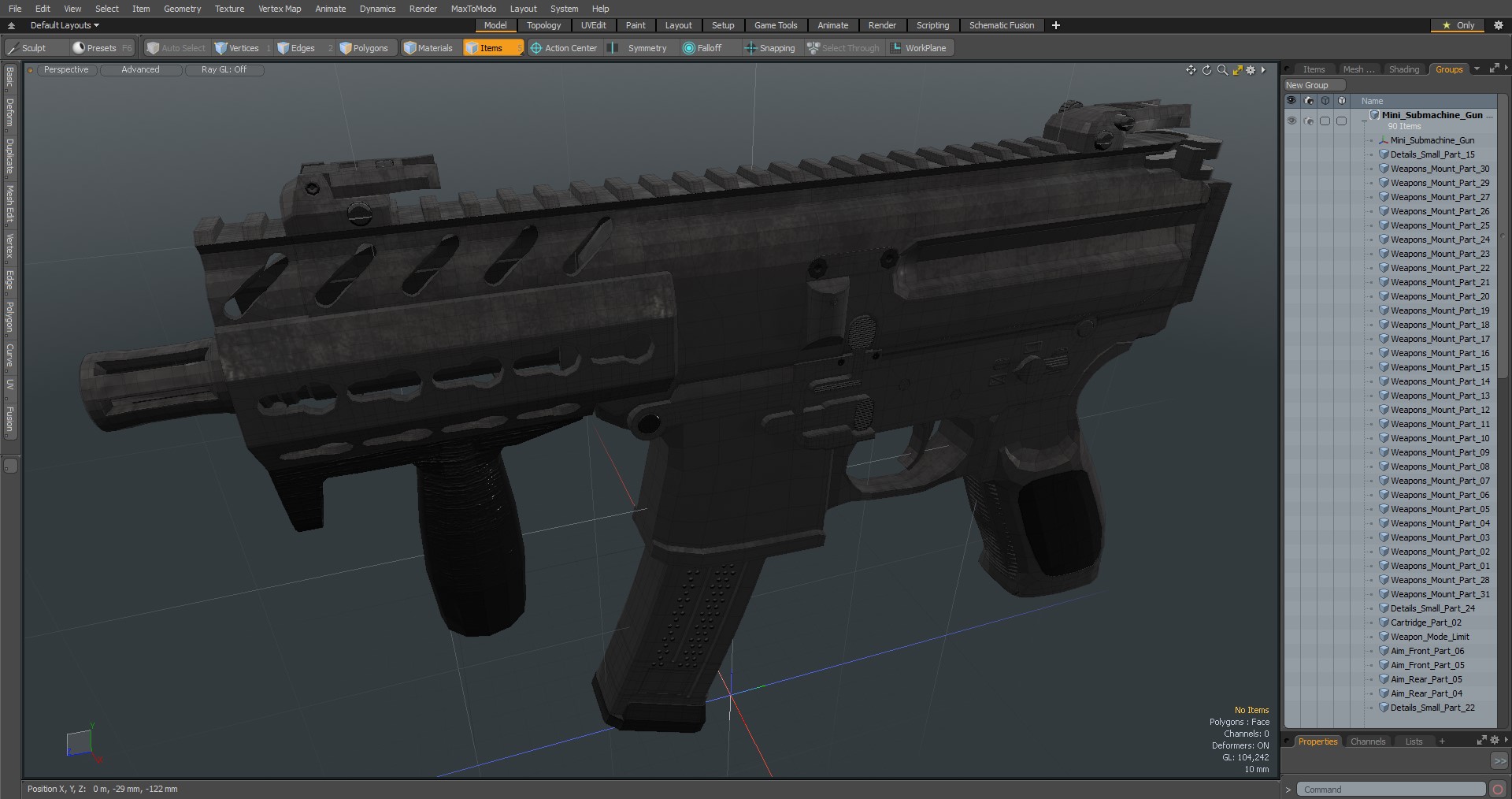 Mini Submachine Gun 3D model