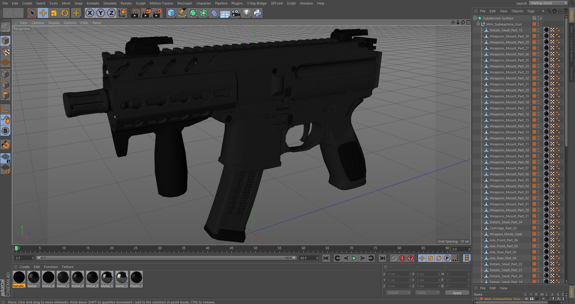 Mini Submachine Gun 3D model