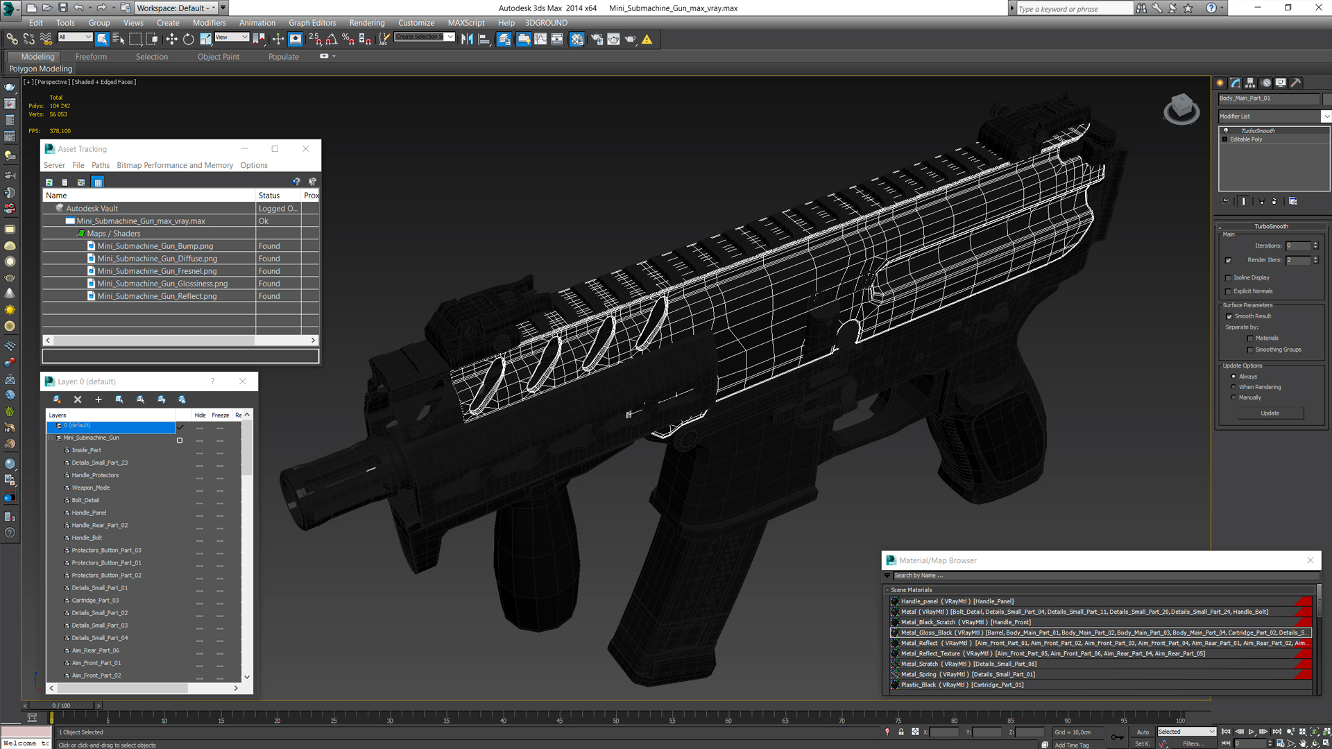 Mini Submachine Gun 3D model