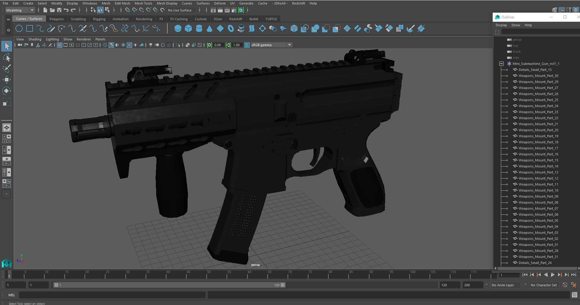 Mini Submachine Gun 3D model