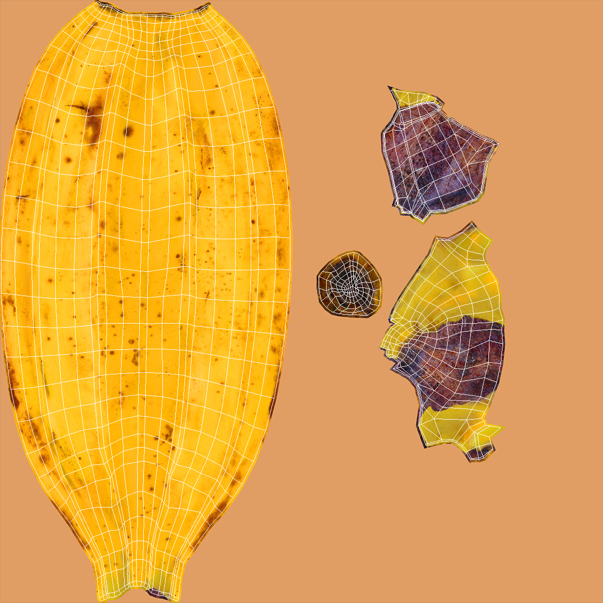 3D model Bananas Wrapped Food Tray