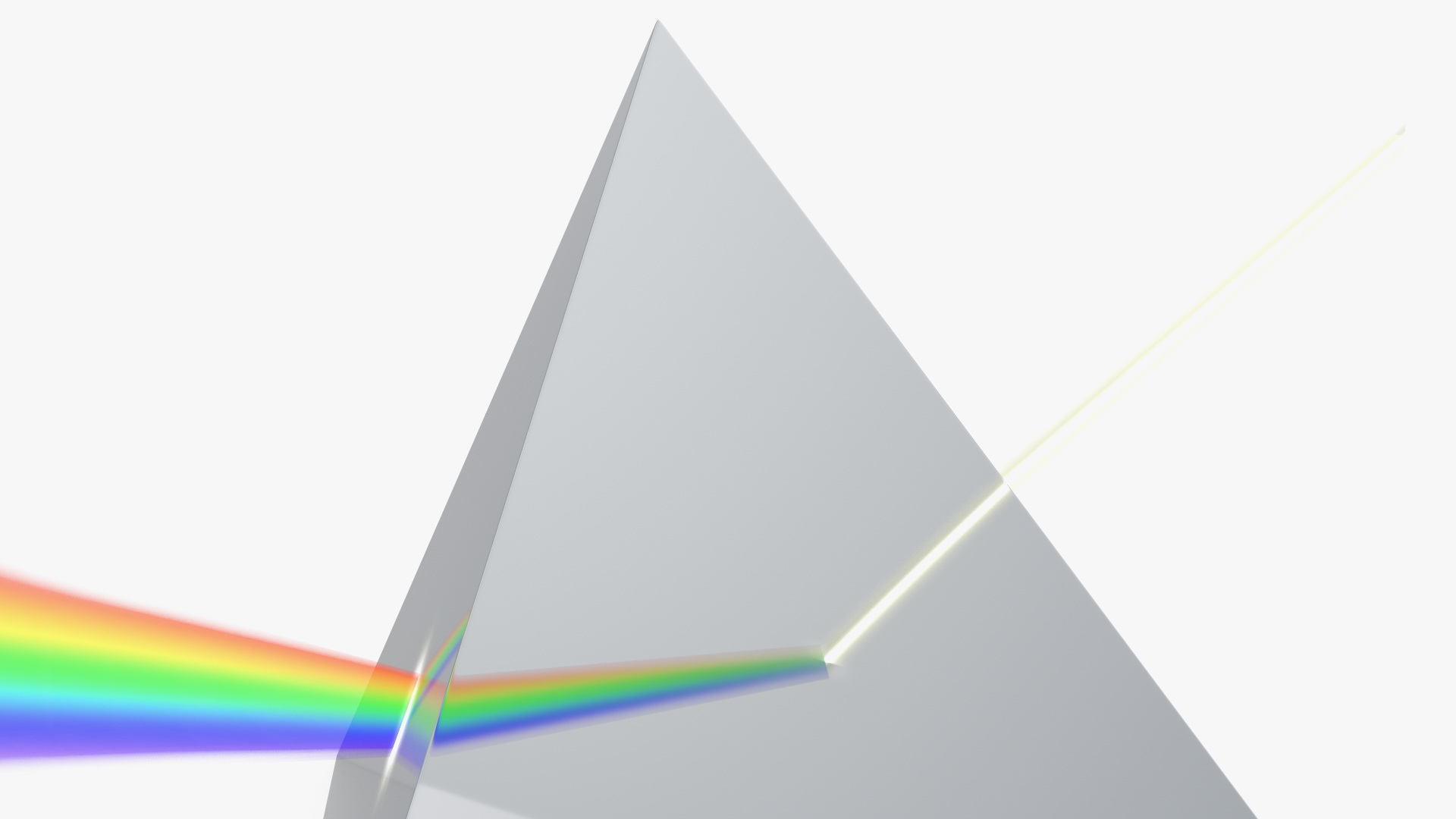 Glass Pyramid Refraction of Light Spectrum 3D