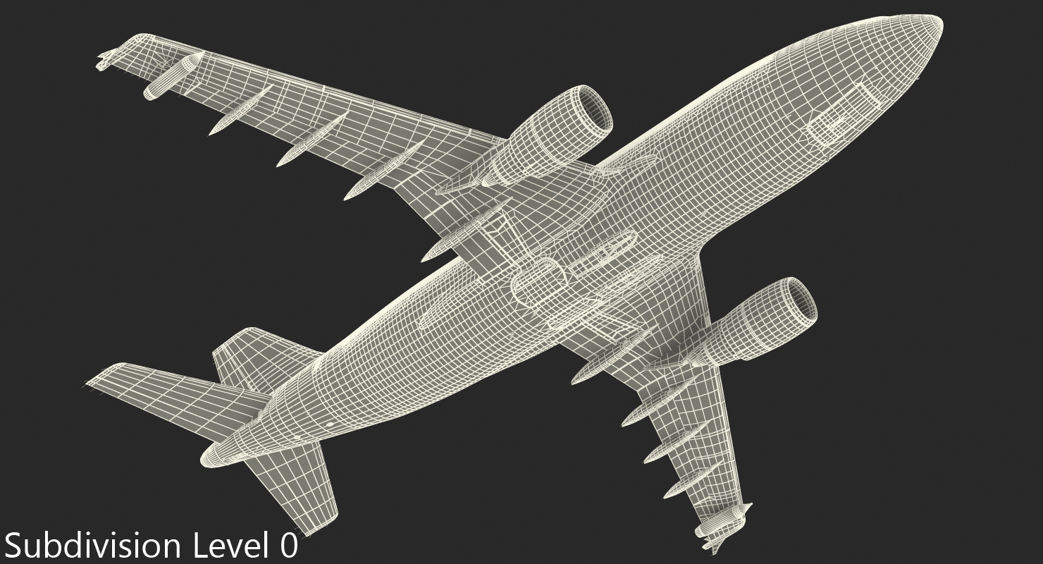 3D Airbus A310 Multi Role Tanker Aircraft Transport Generic
