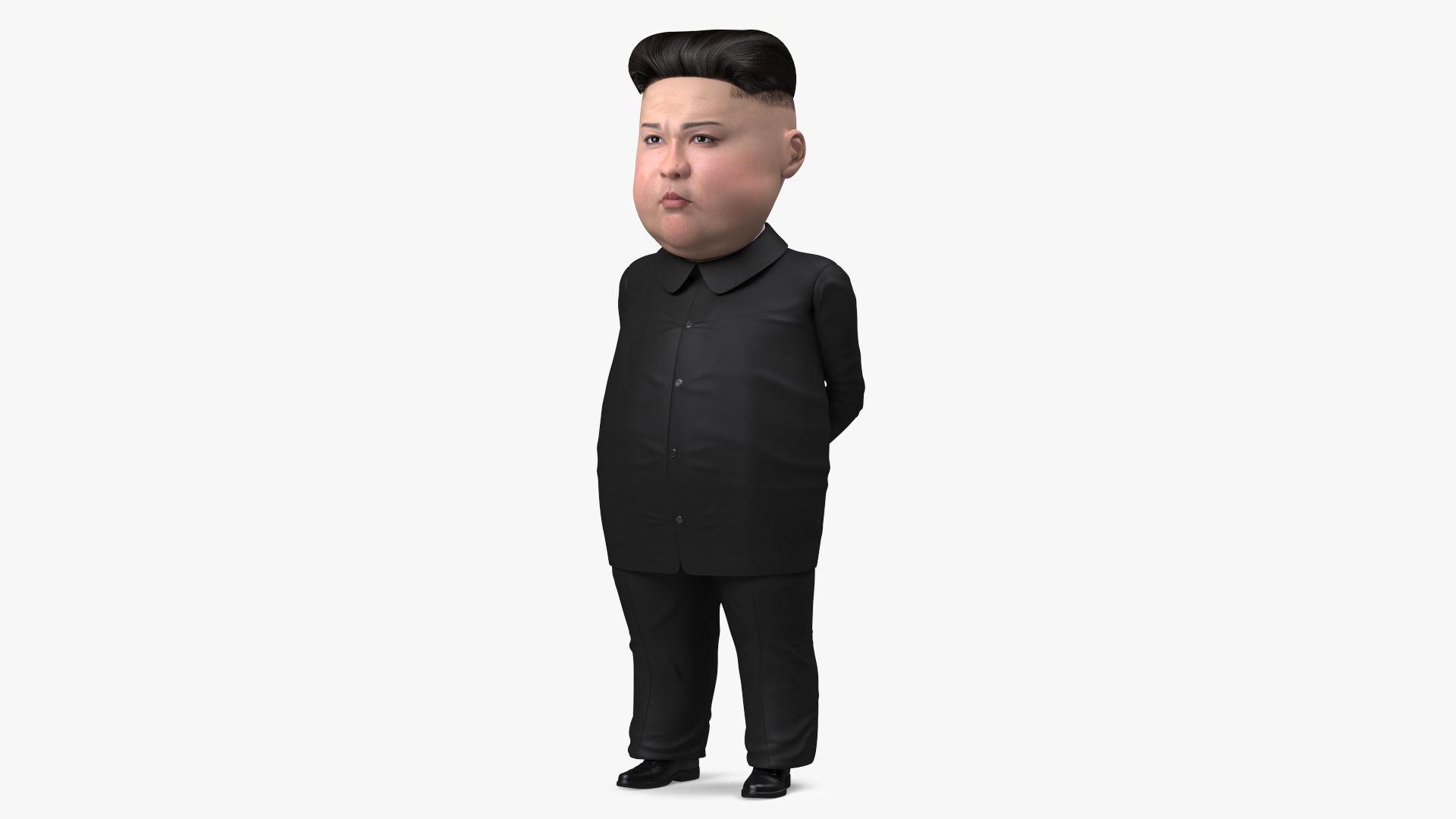 Cartoon Kim Jong Un Serious 3D