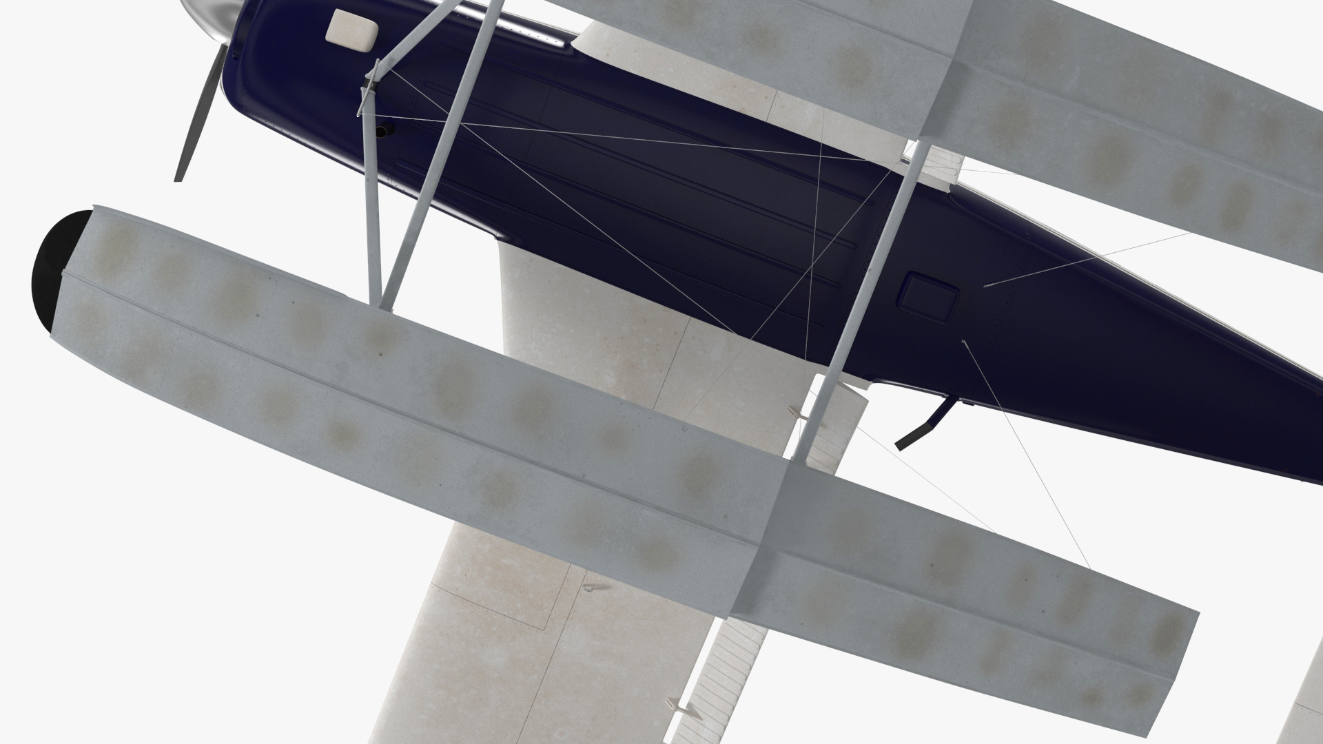 3D model Single Engine Seaplane Piper PA-28 Cherokee Rigged