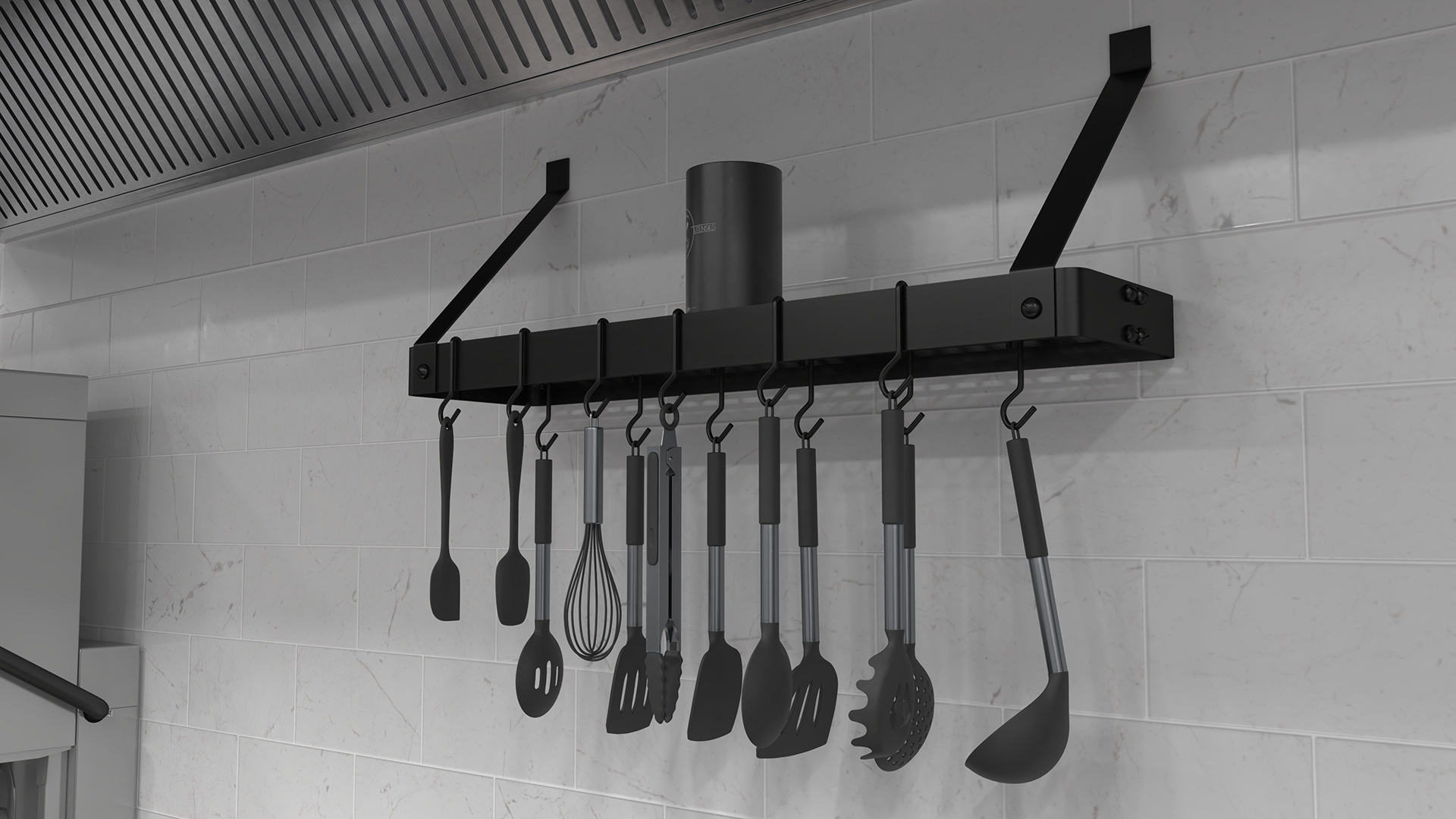 3D Culinary Restaurant Kitchen Light On