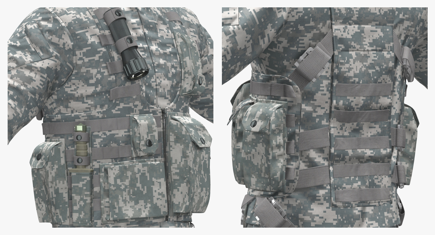 US Helicopter Pilot Uniform Camo 3 3D model