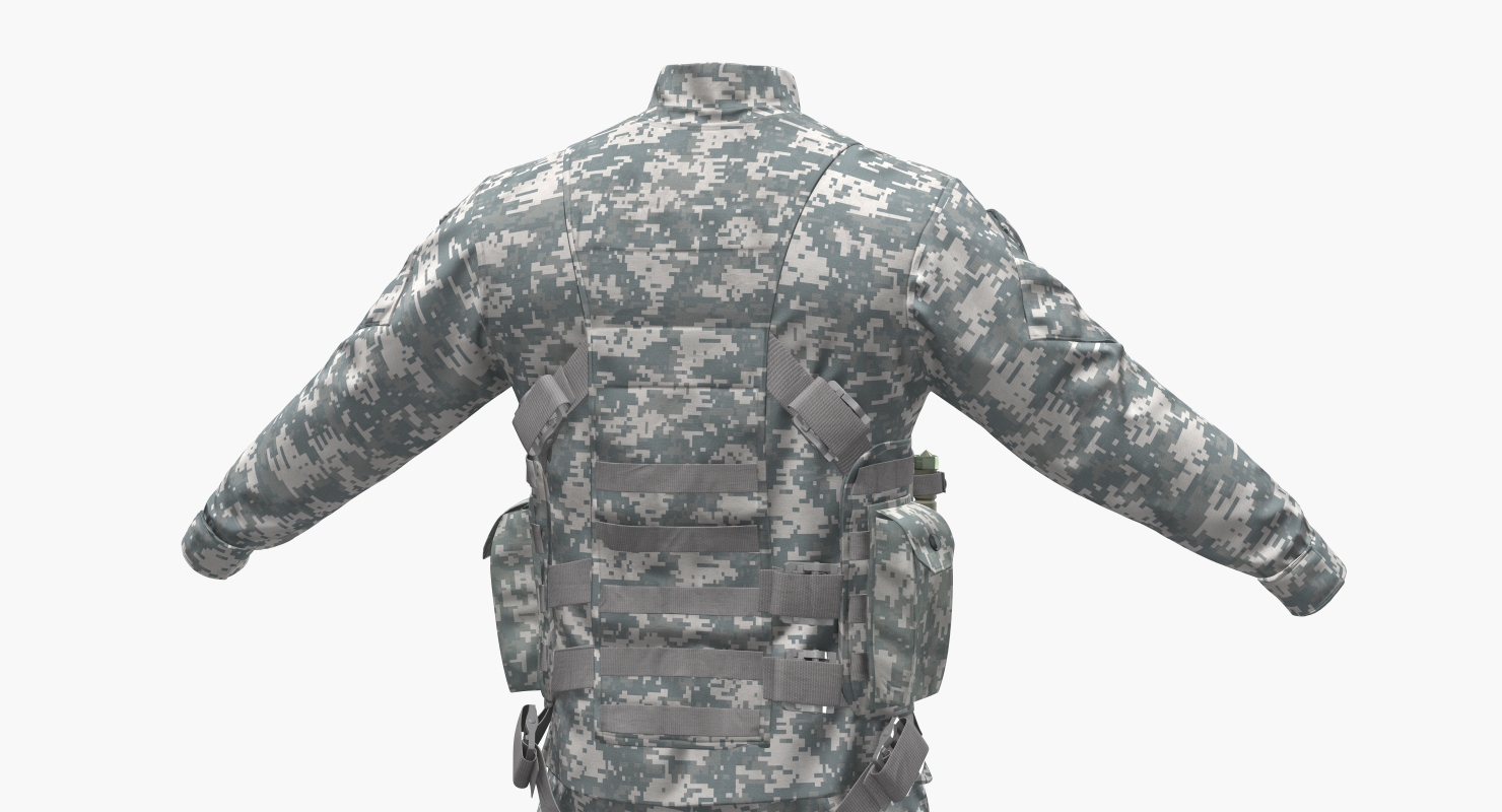 US Helicopter Pilot Uniform Camo 3 3D model