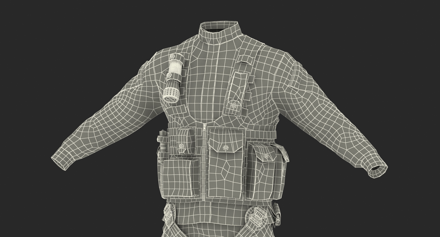 US Helicopter Pilot Uniform Camo 3 3D model