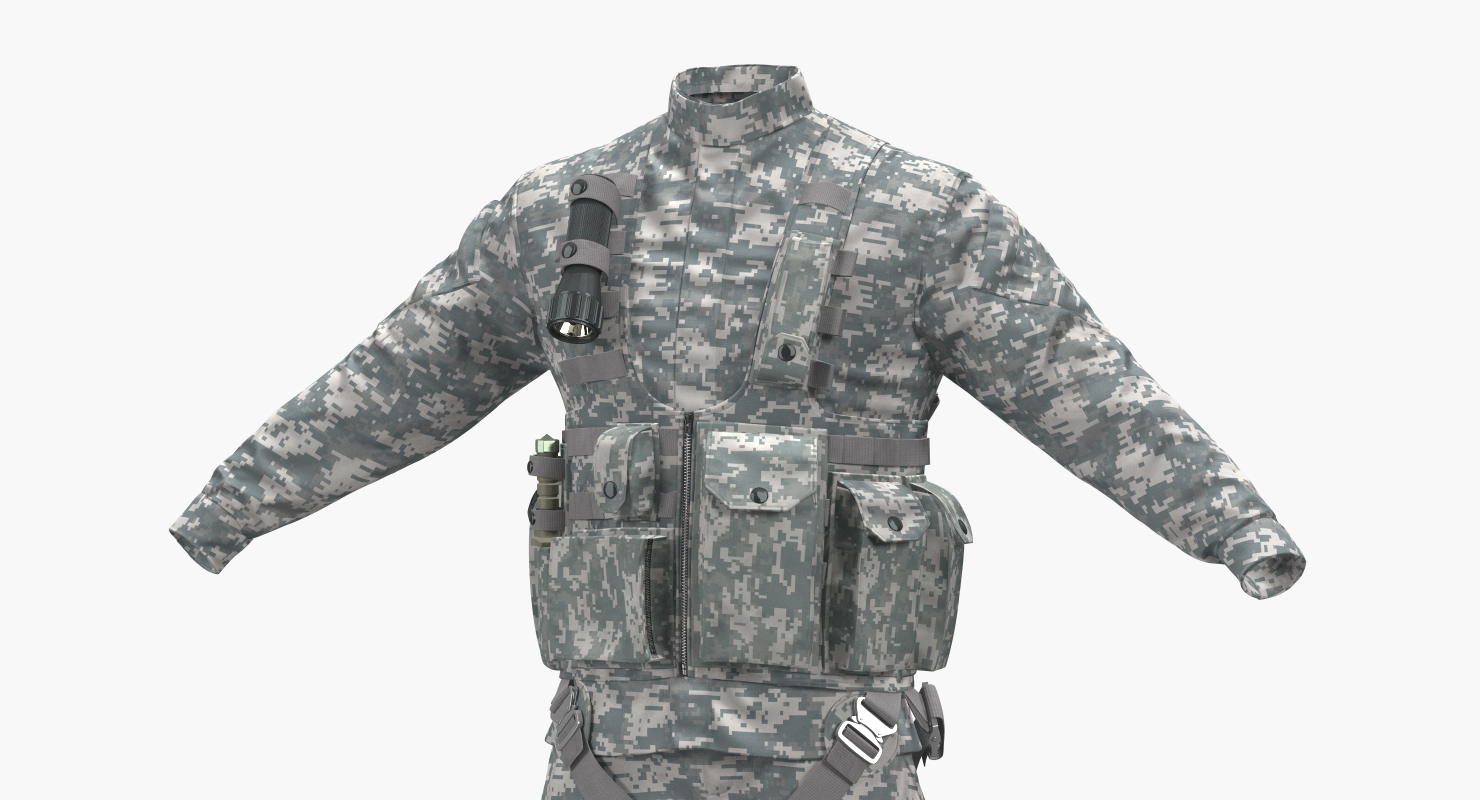 US Helicopter Pilot Uniform Camo 3 3D model