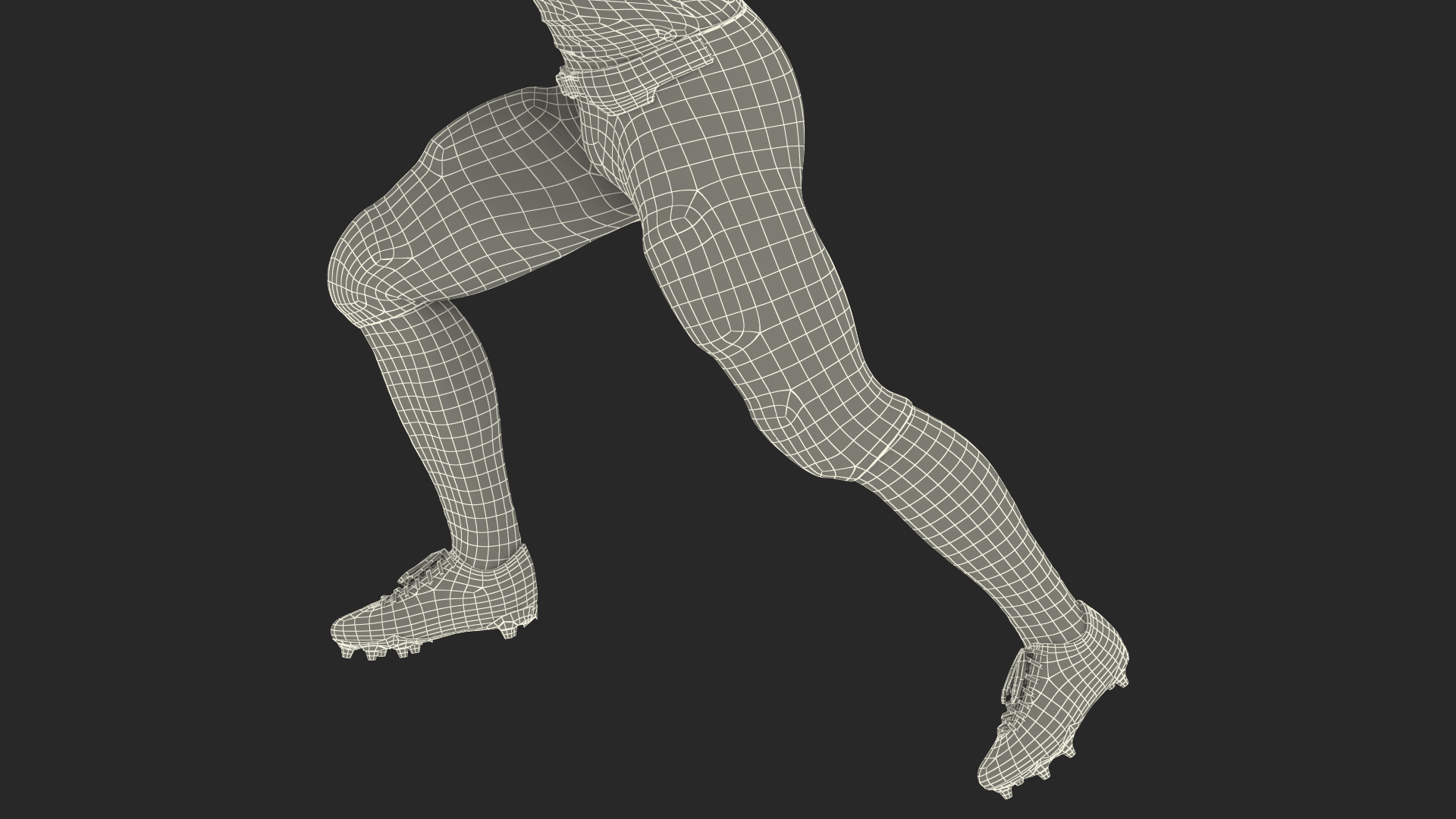Buffalo Bills American Football Player Running The Ball Fur 3D model