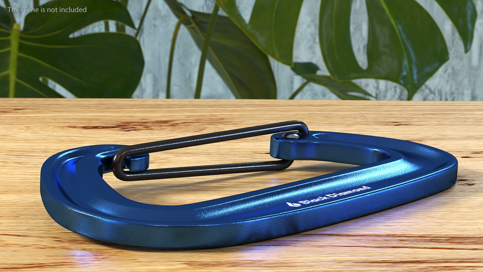 Black Diamond MiniWire Carabiner Closed Blue 3D model