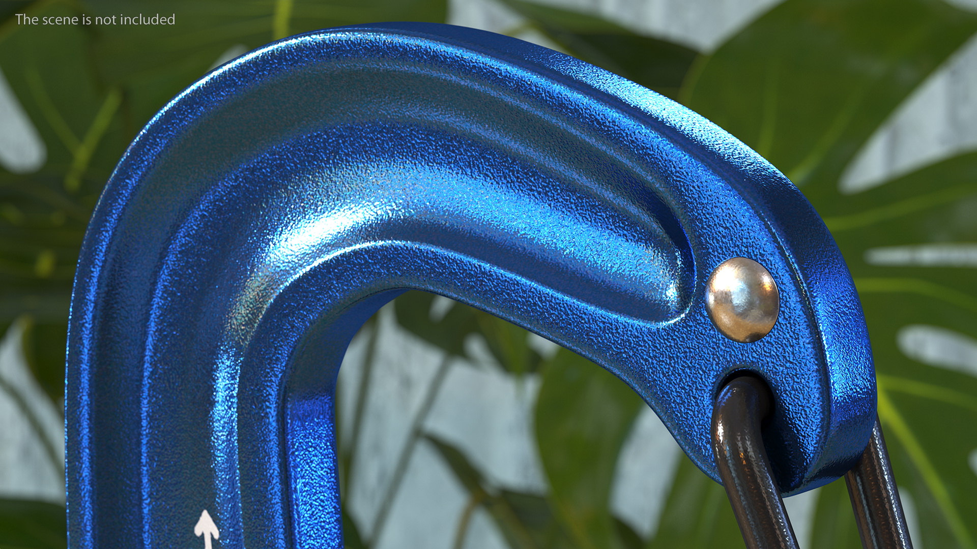 Black Diamond MiniWire Carabiner Closed Blue 3D model