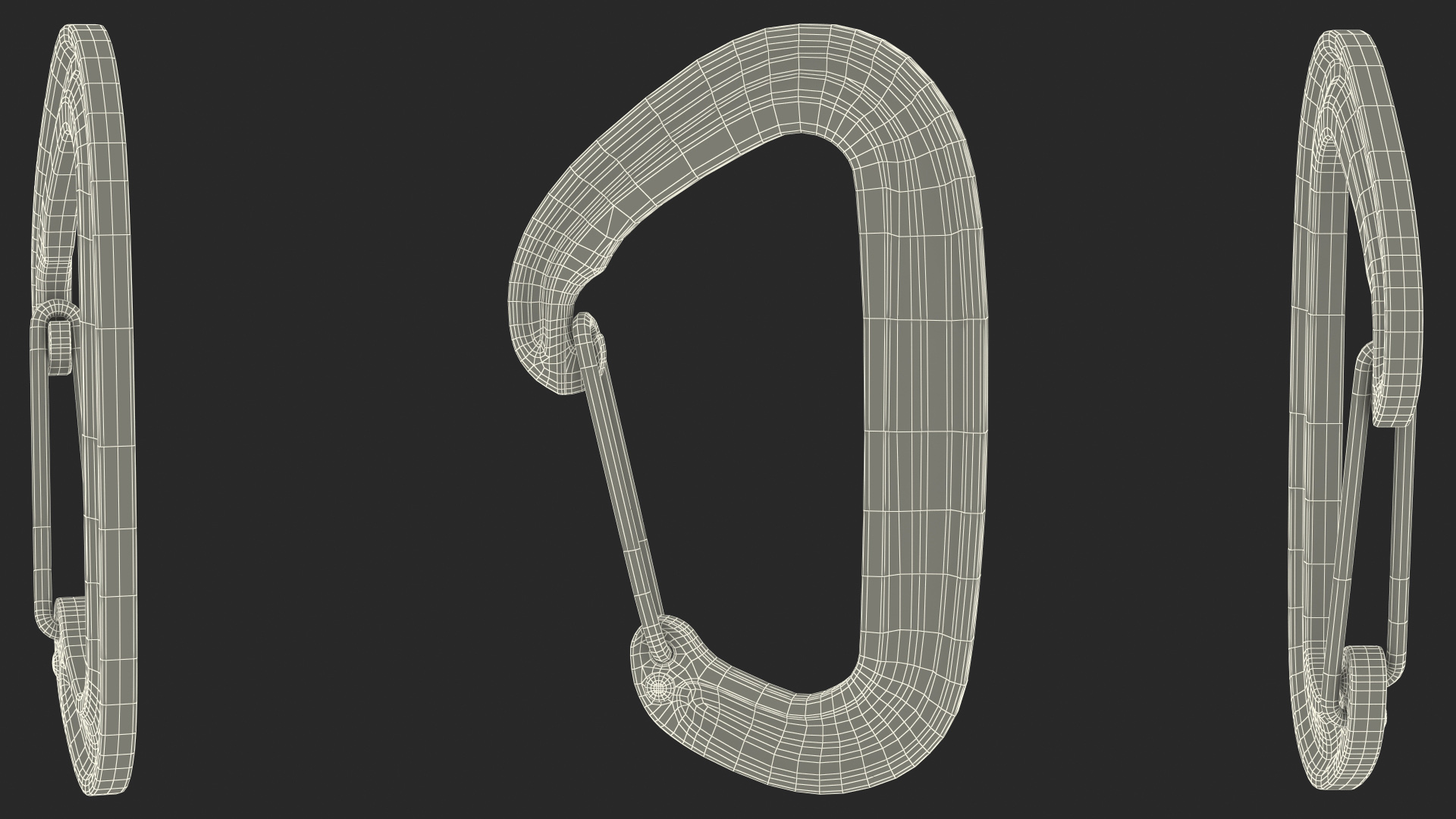 Black Diamond MiniWire Carabiner Closed Blue 3D model