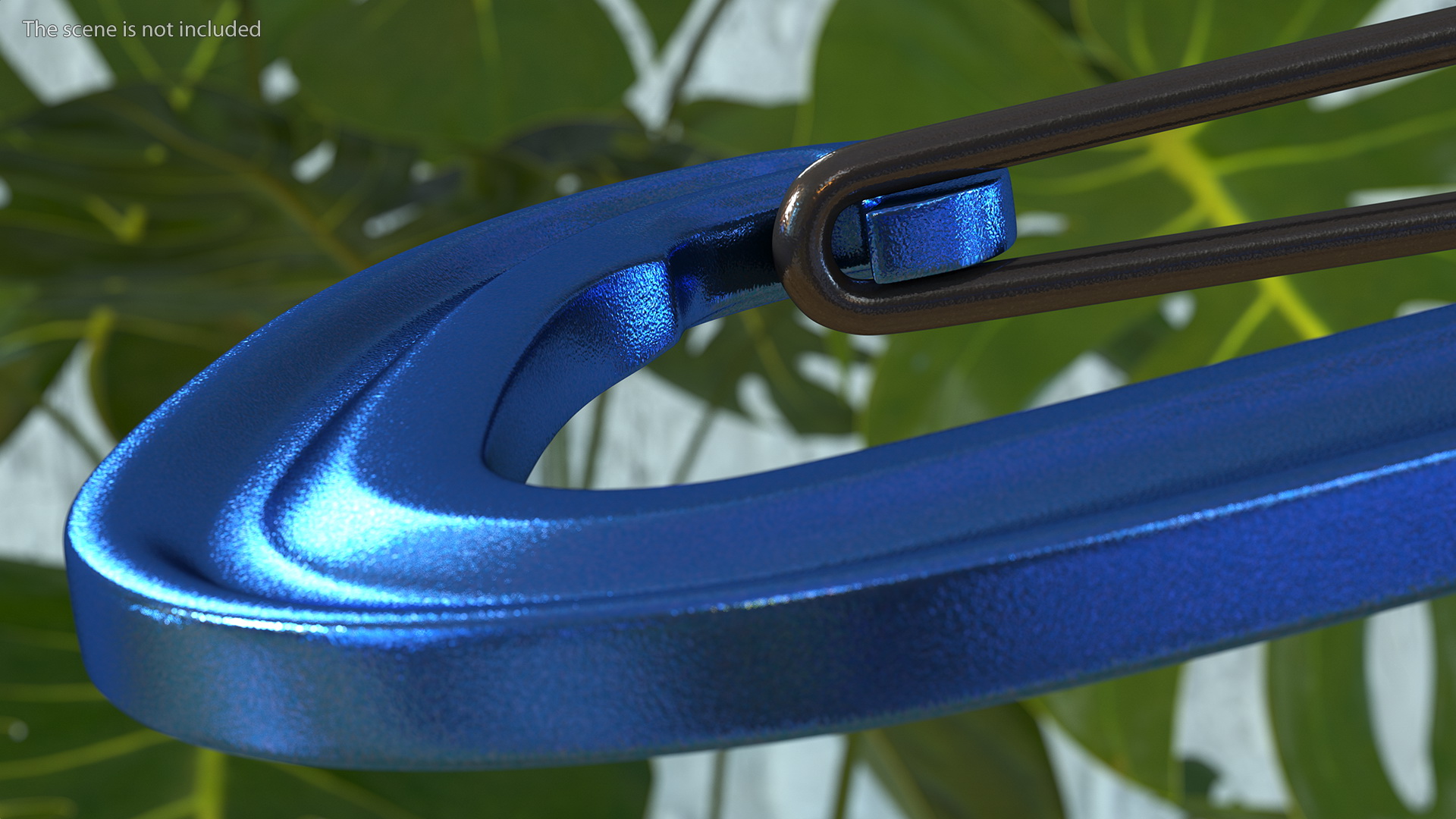 Black Diamond MiniWire Carabiner Closed Blue 3D model