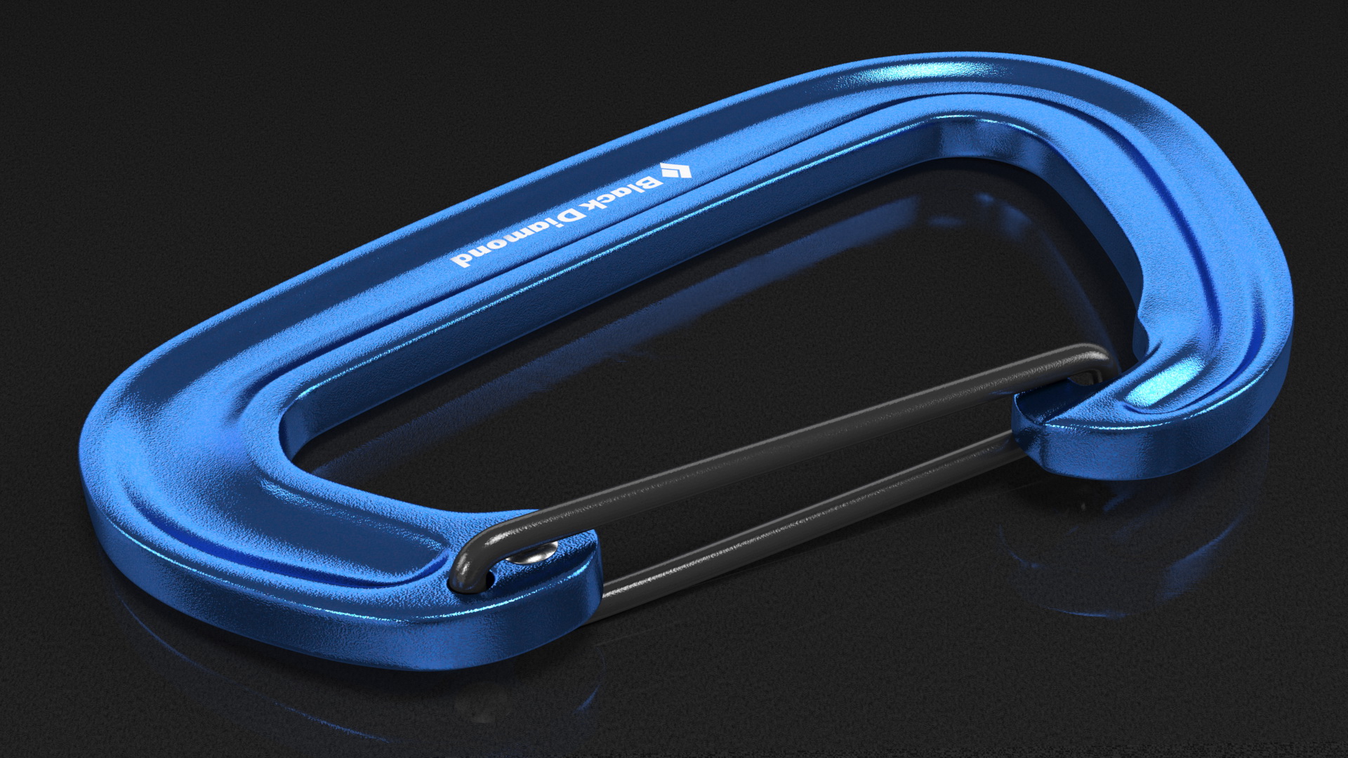 Black Diamond MiniWire Carabiner Closed Blue 3D model