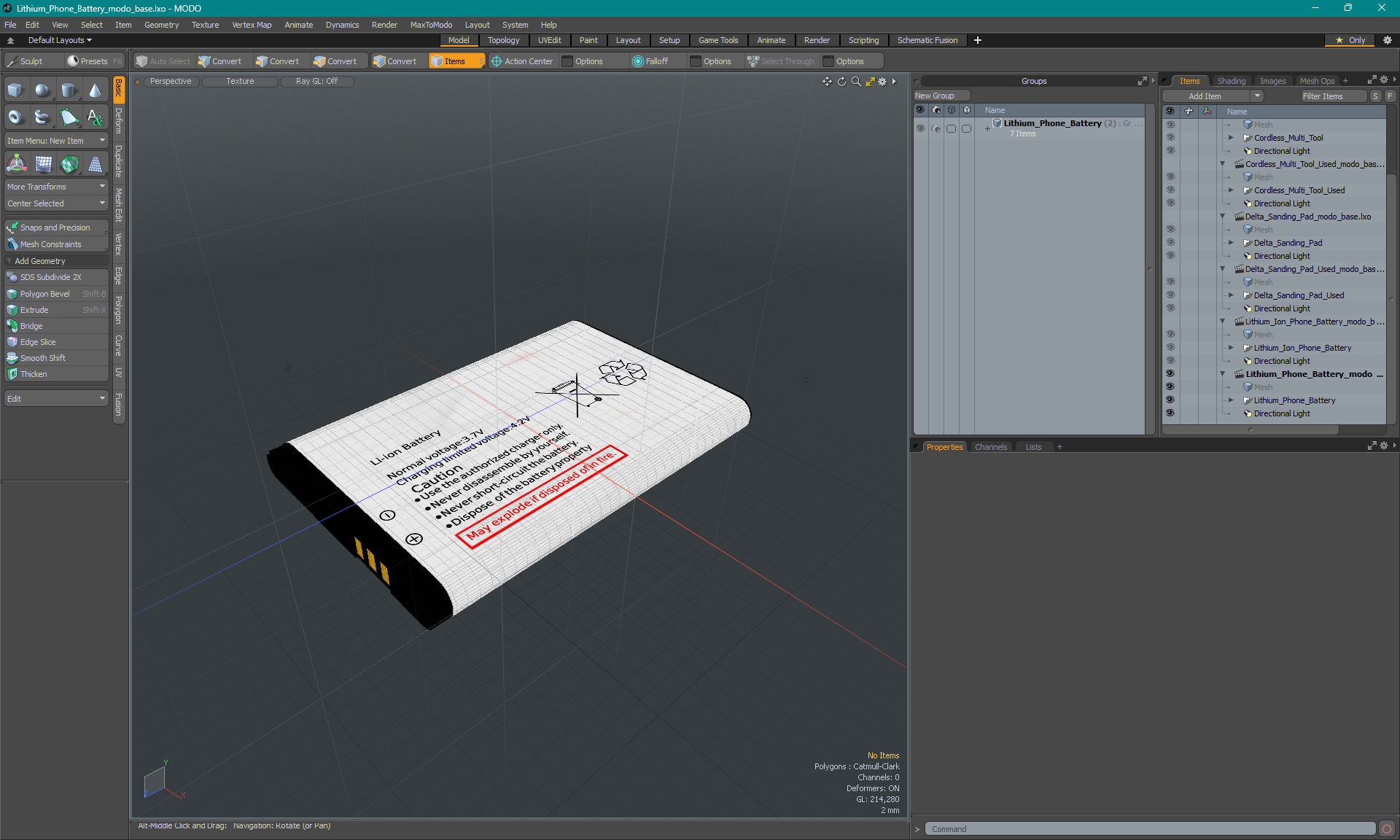 3D Lithium Phone Battery