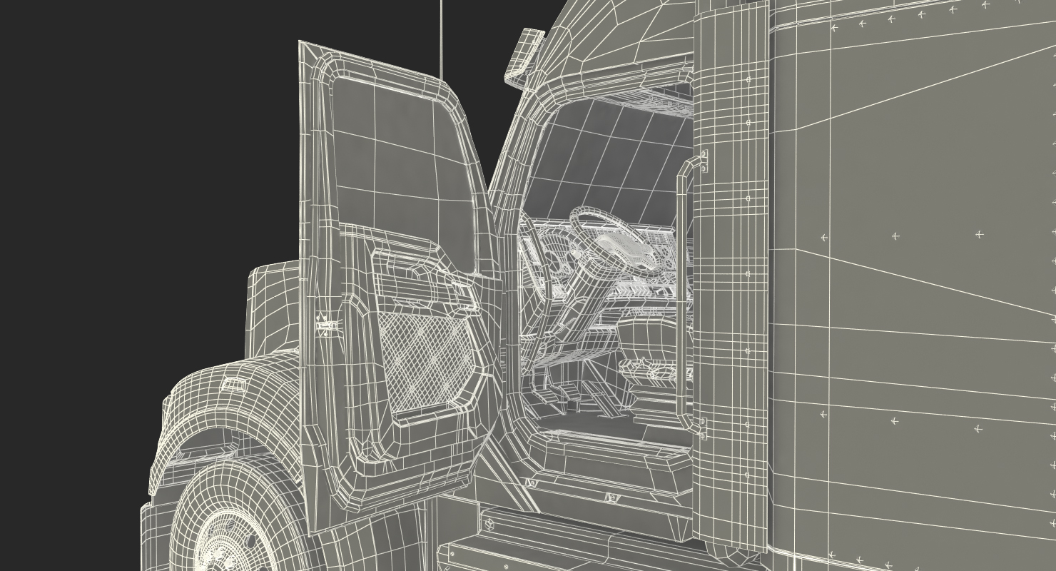 Truck with 48ft ISO Container 3D model