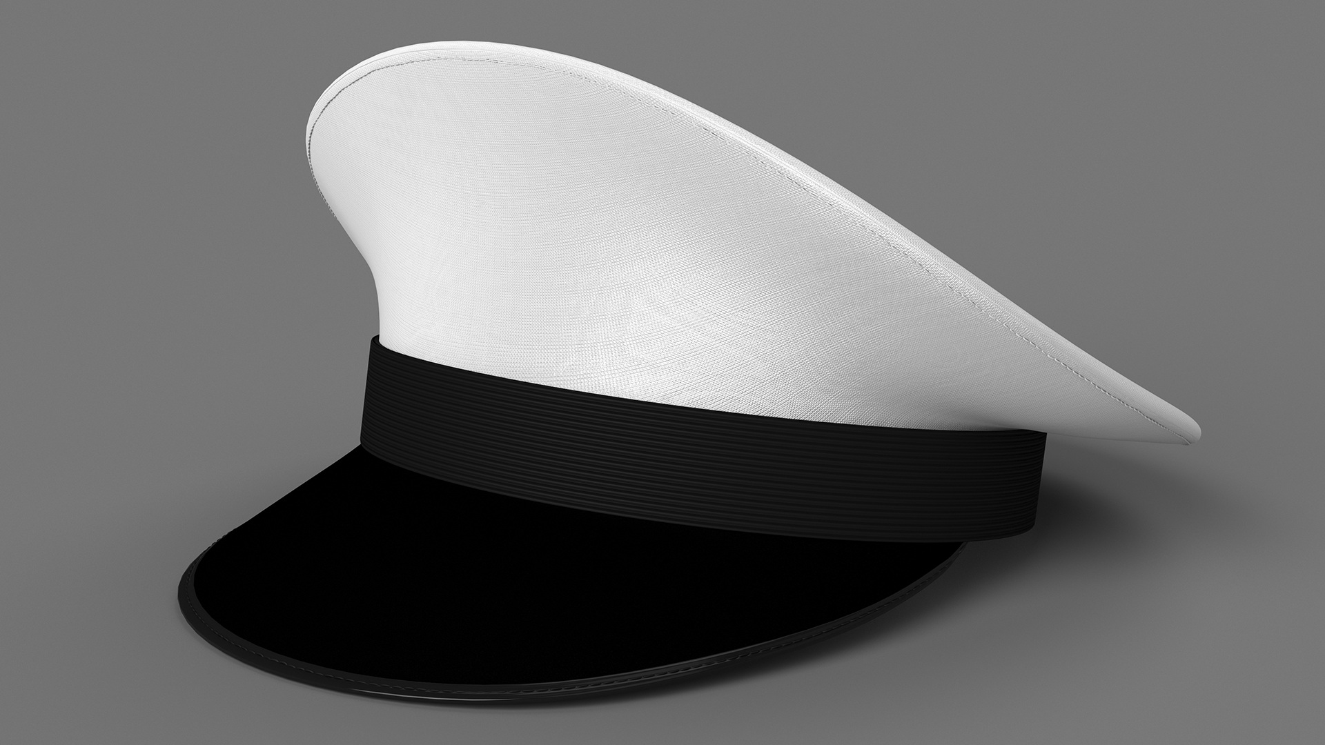 3D Navy Commander Hat model