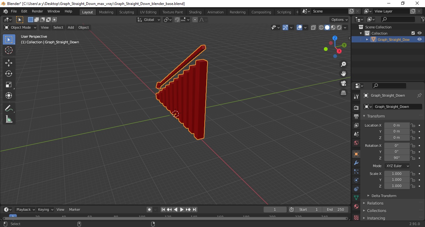 Graph Straight Down 3D model