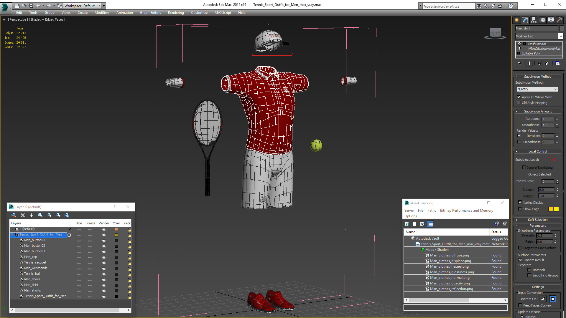 Tennis Sport Outfit for Men 3D