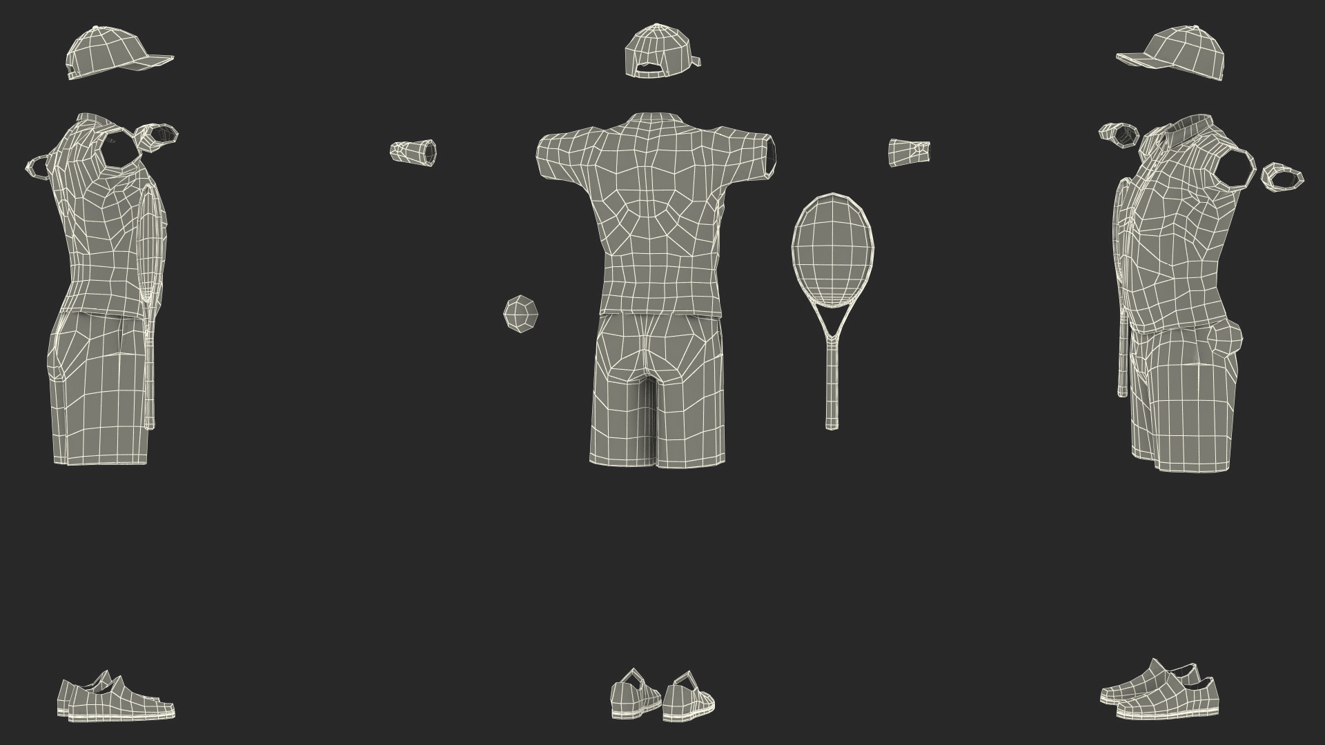 Tennis Sport Outfit for Men 3D