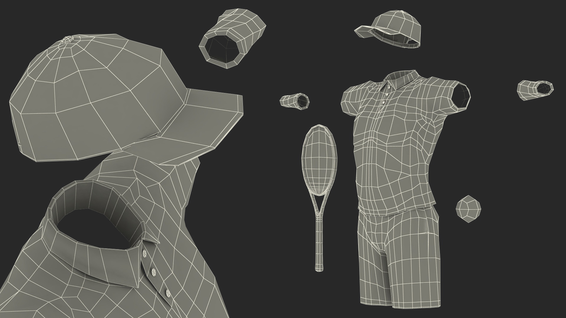 Tennis Sport Outfit for Men 3D