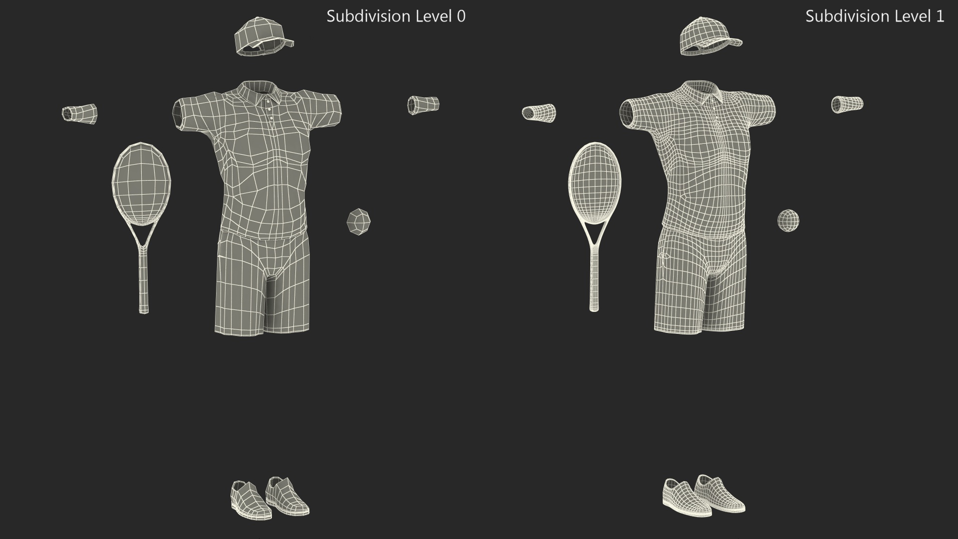 Tennis Sport Outfit for Men 3D
