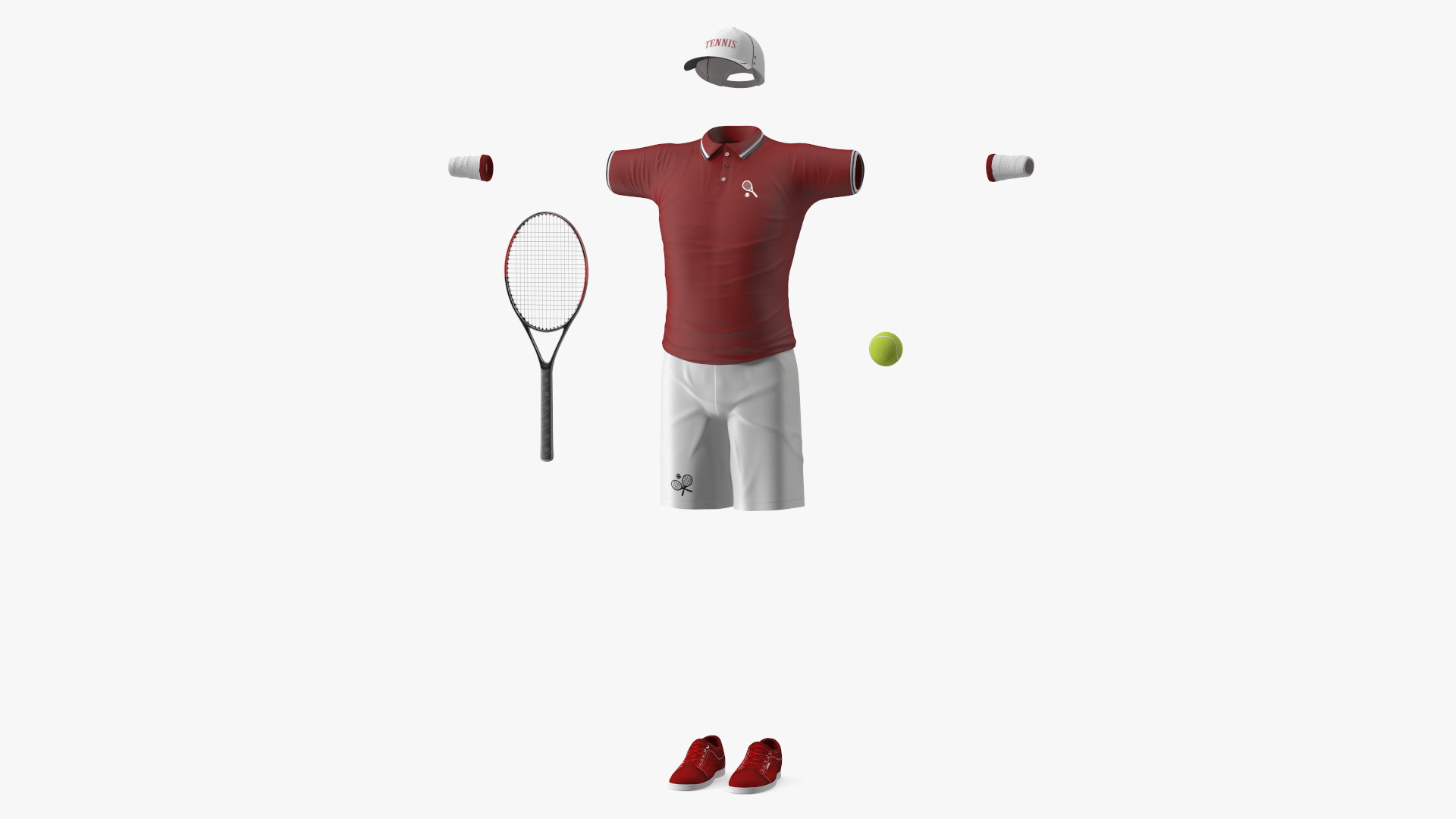 Tennis Sport Outfit for Men 3D