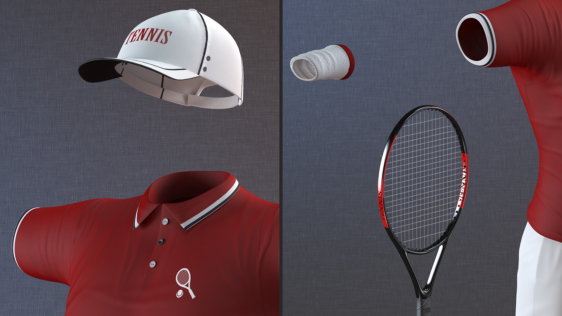 Tennis Sport Outfit for Men 3D