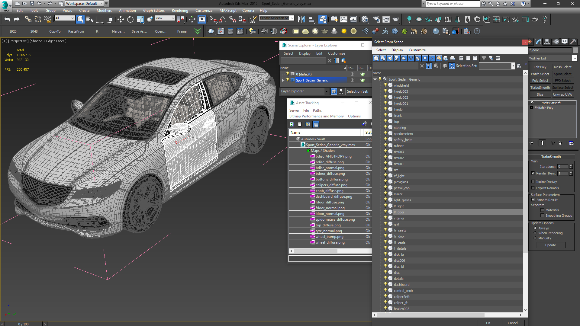 Sport Sedan Generic 3D model
