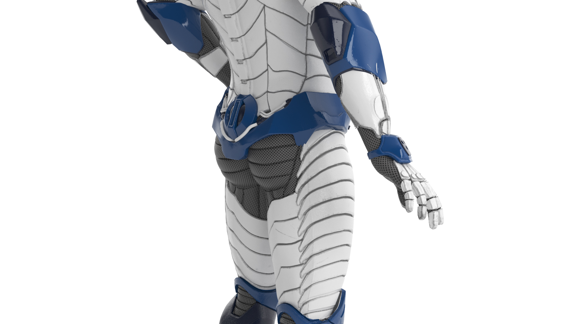 Sci Fi Cop with Robotic Dog 3D