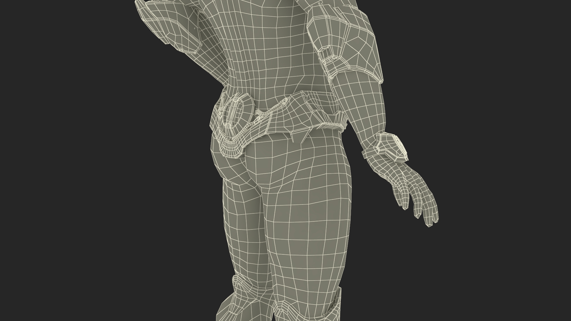 Sci Fi Cop with Robotic Dog 3D