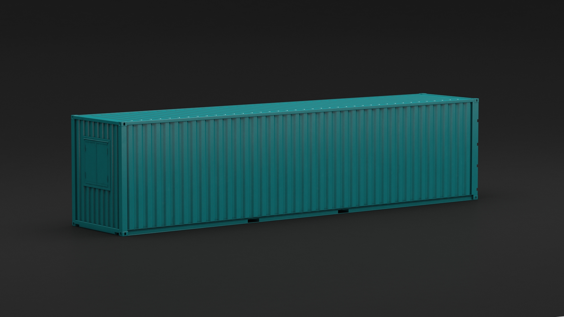 Green Container Office with Wide Door 3D