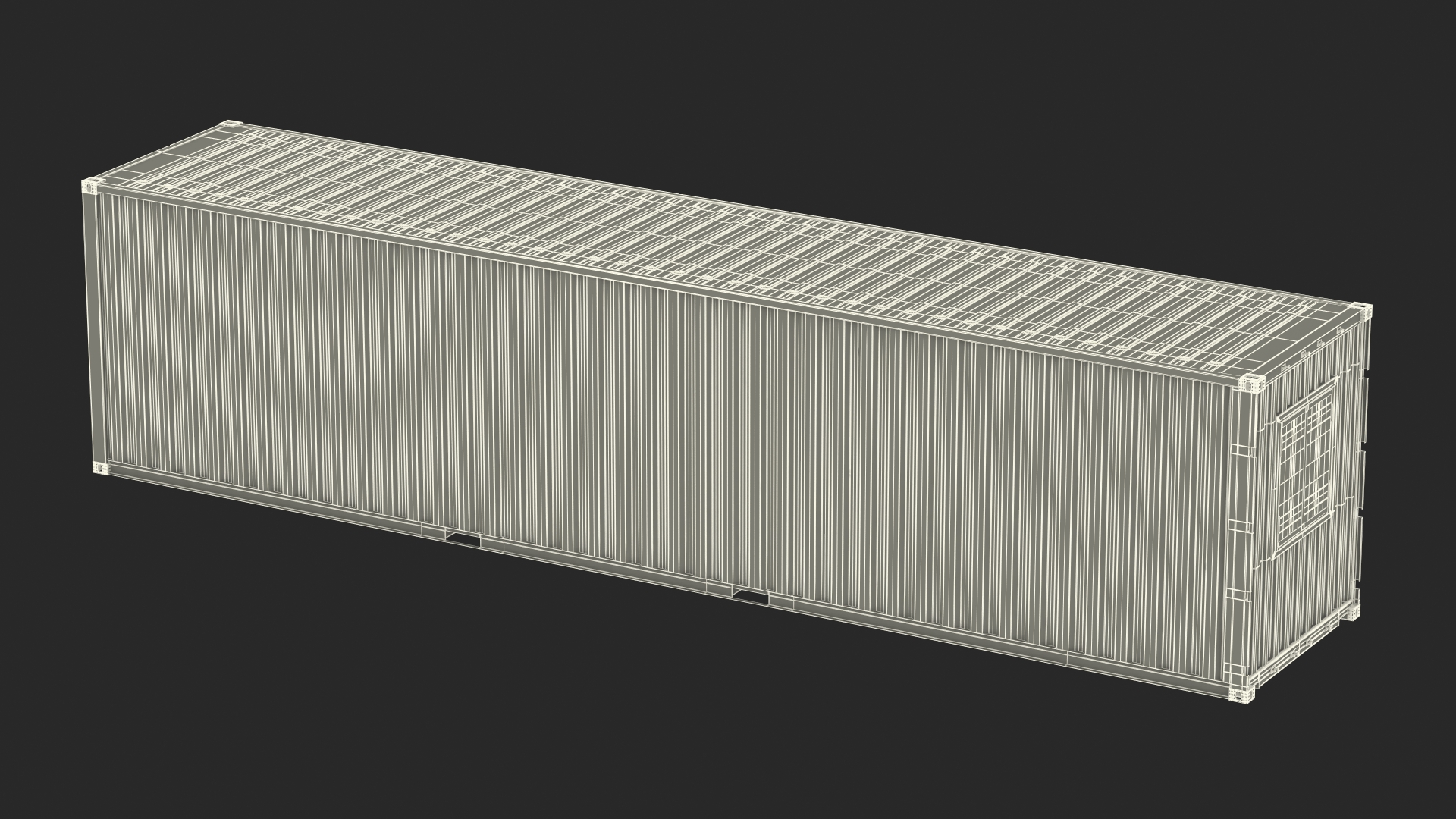 Green Container Office with Wide Door 3D