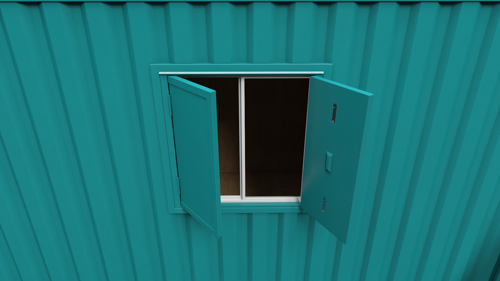 Green Container Office with Wide Door 3D
