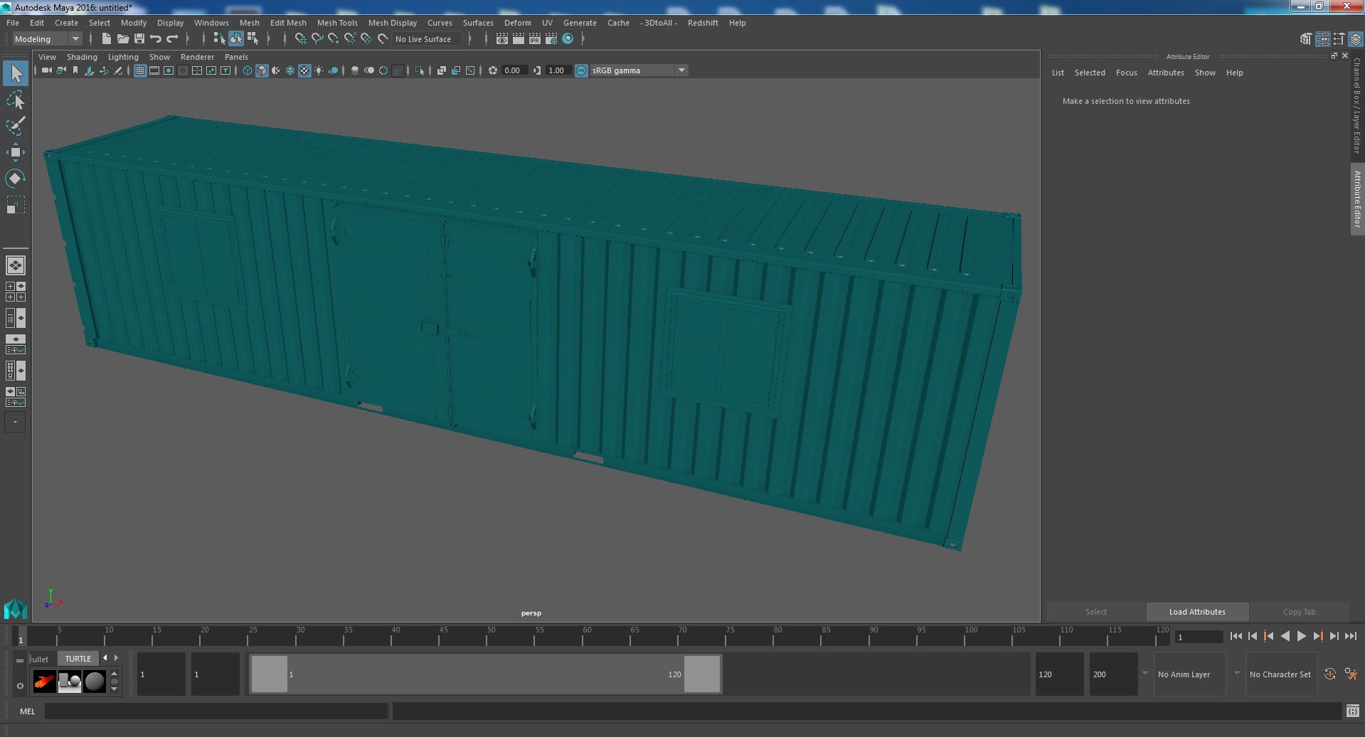 Green Container Office with Wide Door 3D