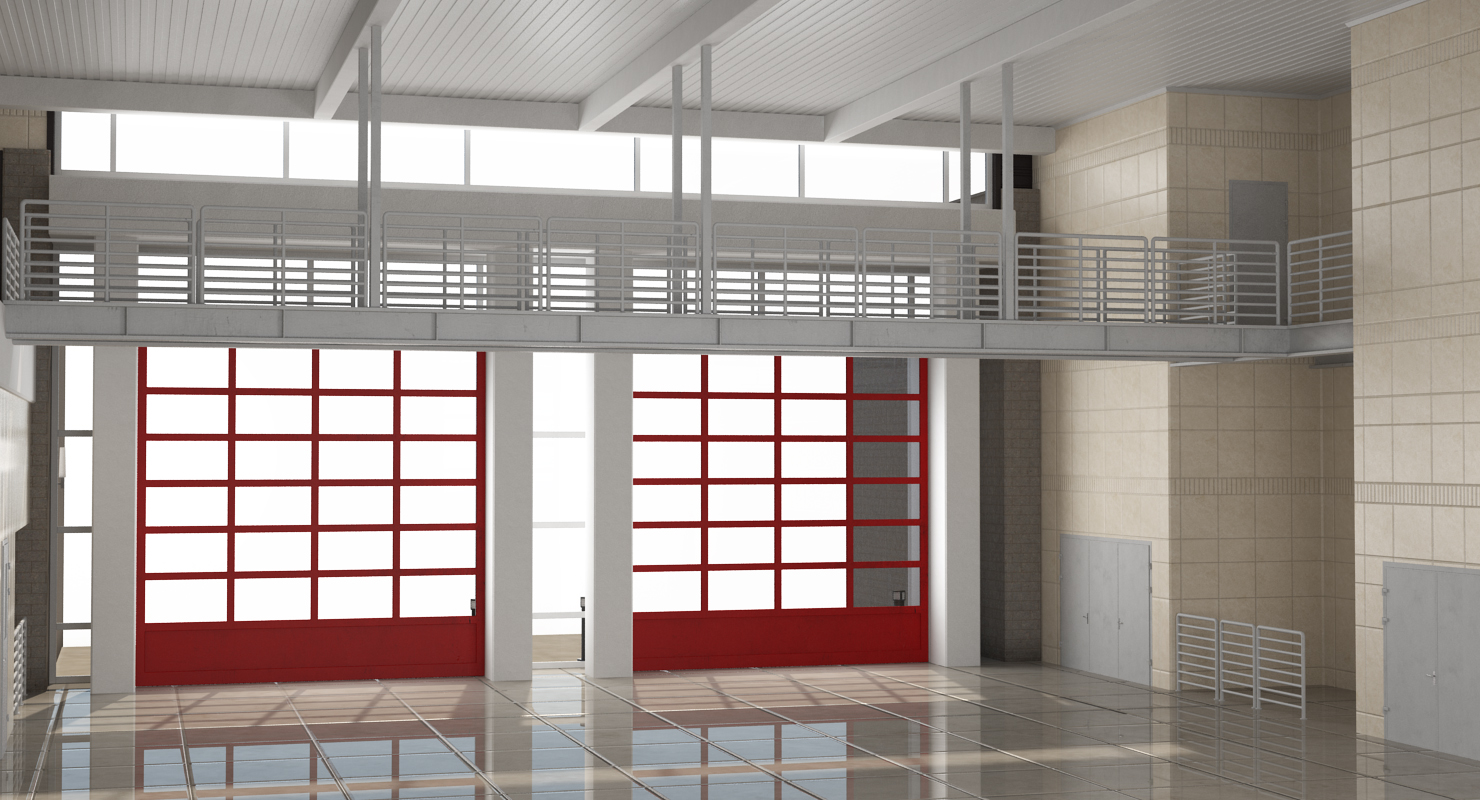 3D Modern Fire Station Building model