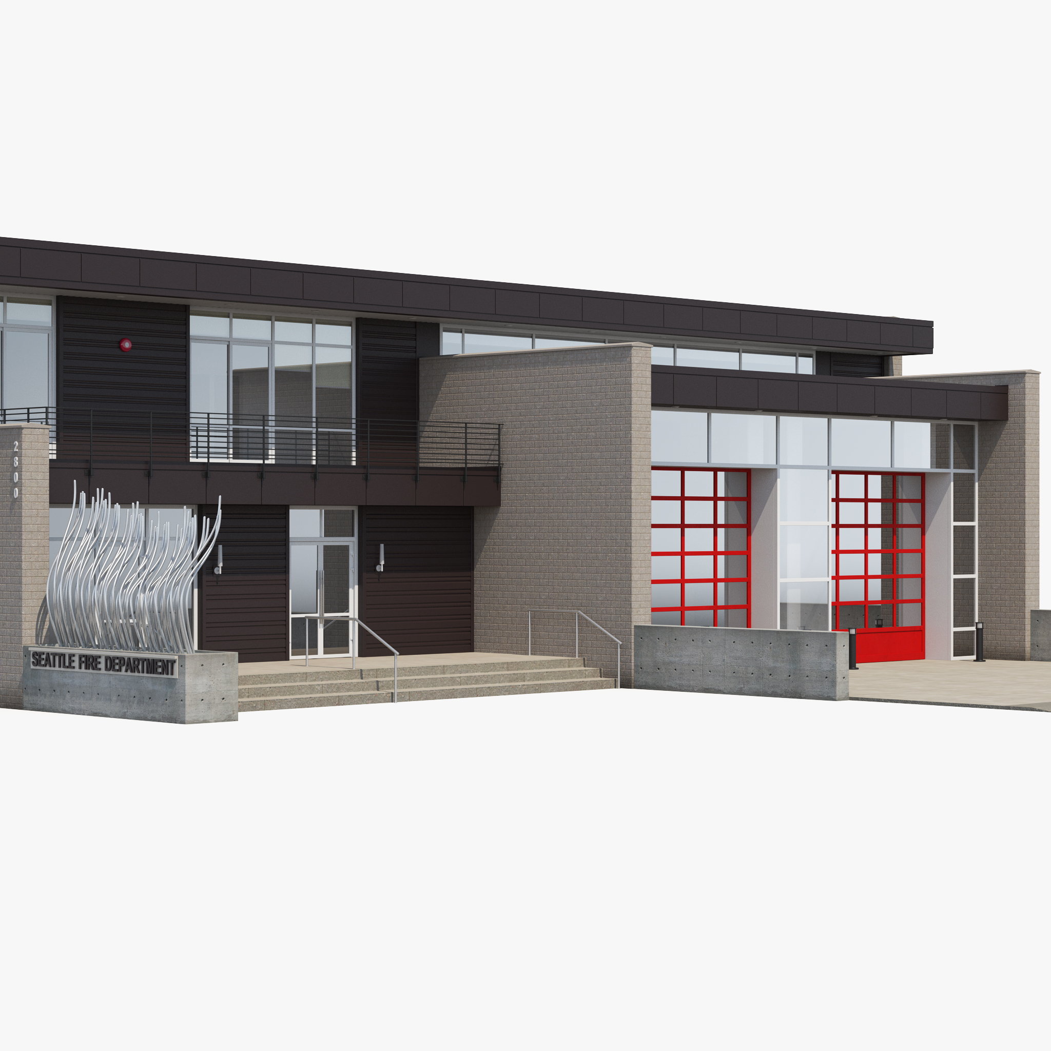 Modern Fire Station Building
