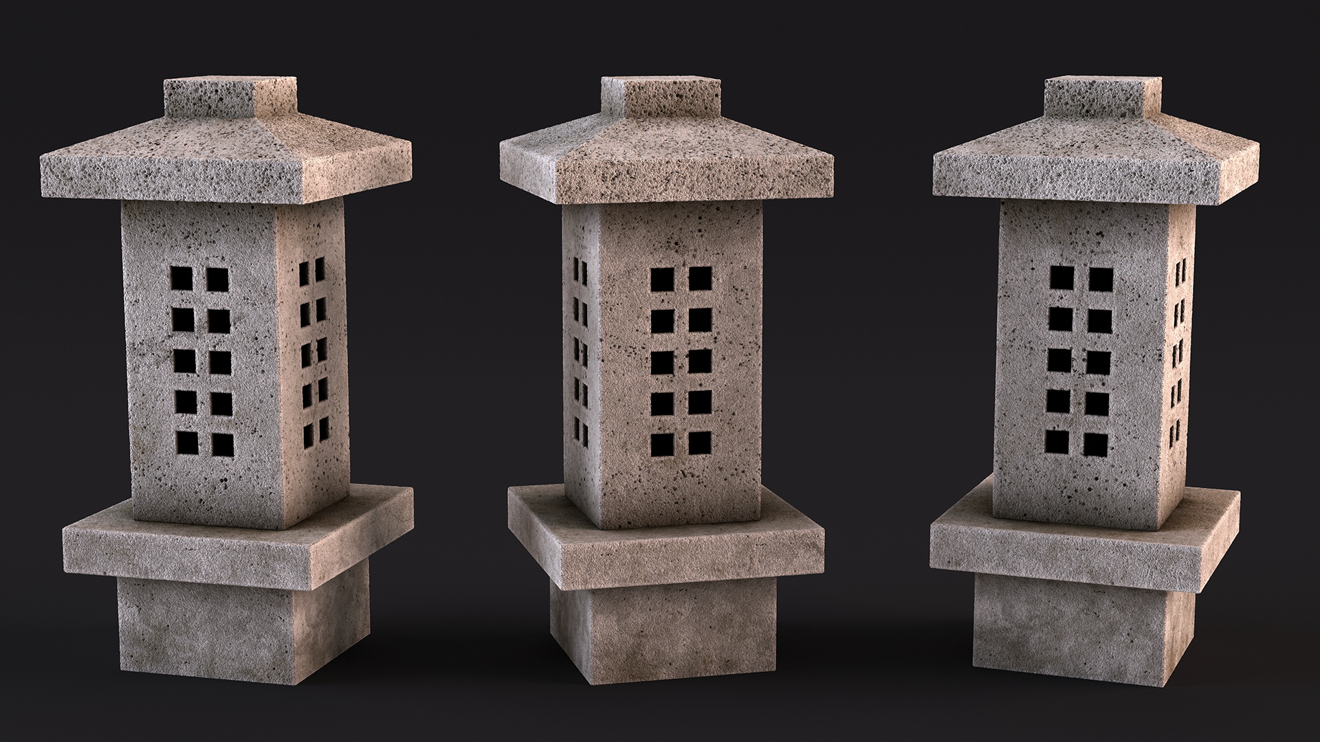 3D model Stone Garden Lantern