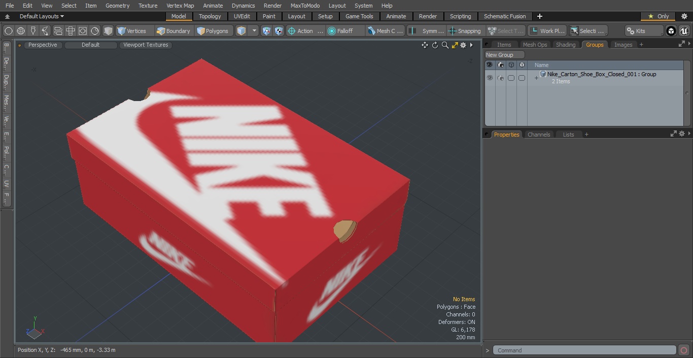 Nike Carton Shoe Box Closed 3D