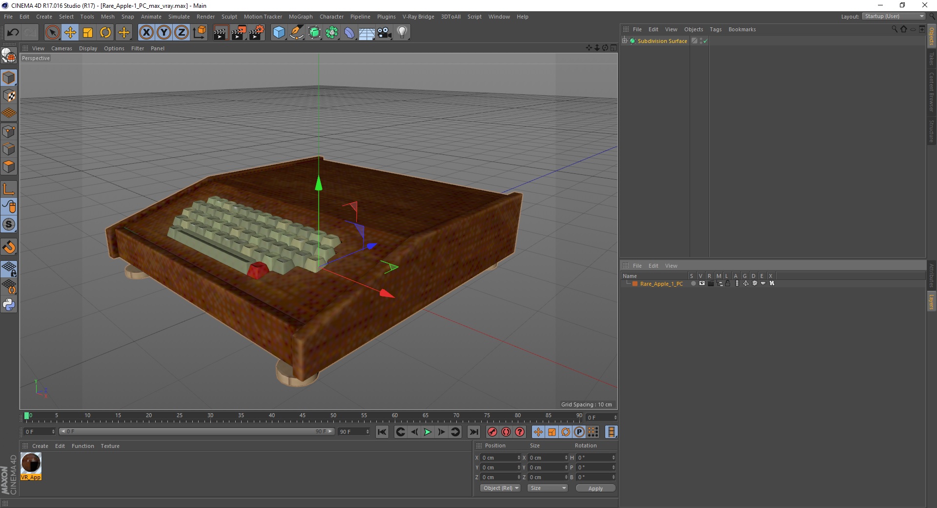 3D model Rare Apple-1 PC