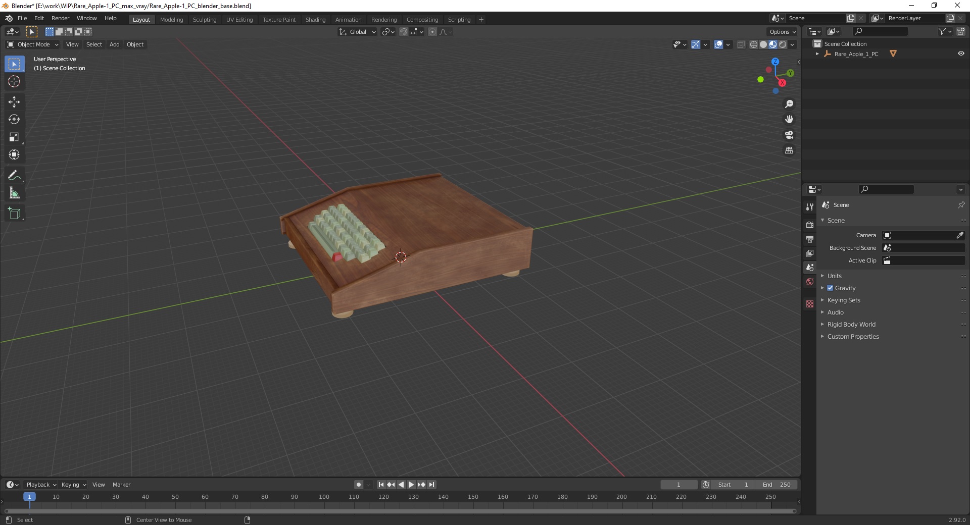 3D model Rare Apple-1 PC