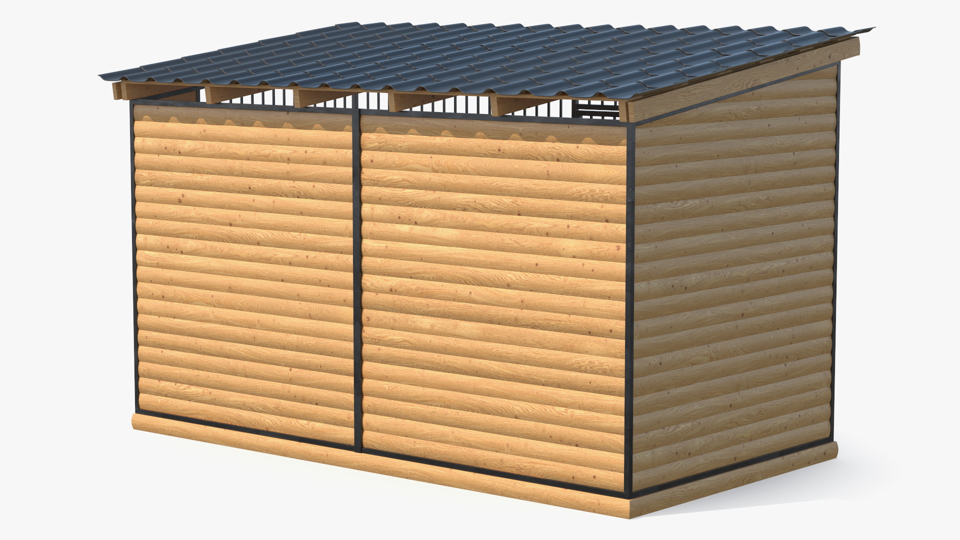 3D Outdoor Dog Kennel with Roof model