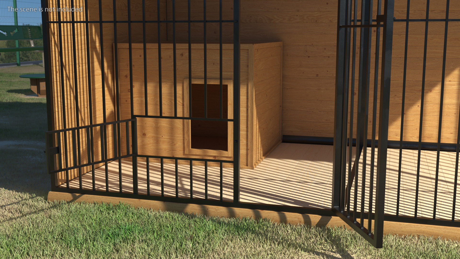 3D Outdoor Dog Kennel with Roof model