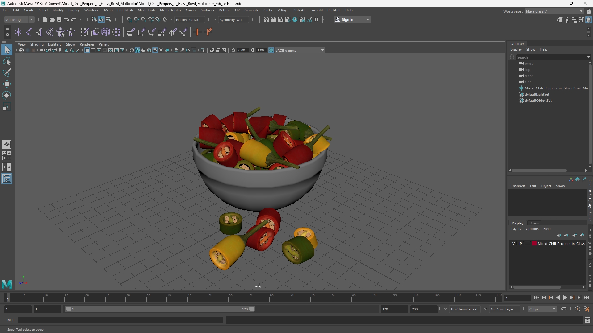 Mixed Chili Peppers in Glass Bowl Multicolor - view 11